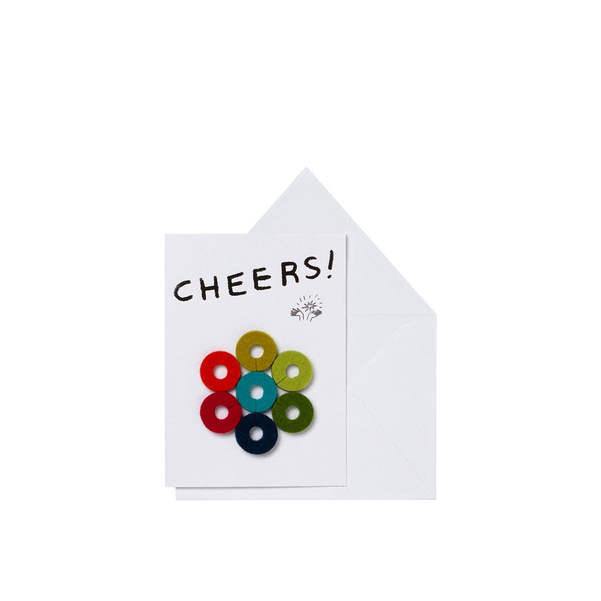 Wine-Ote's Merino Wool Felt Wine Marker Note Card