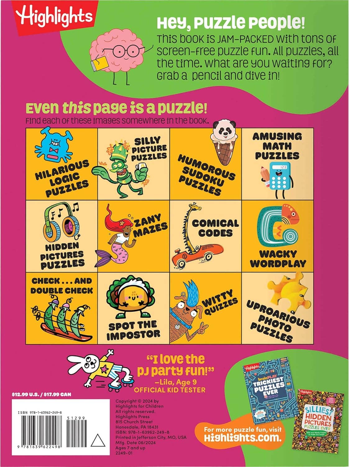 Highlights briainPLAY Funniest Puzzles Ever – Kids Book
