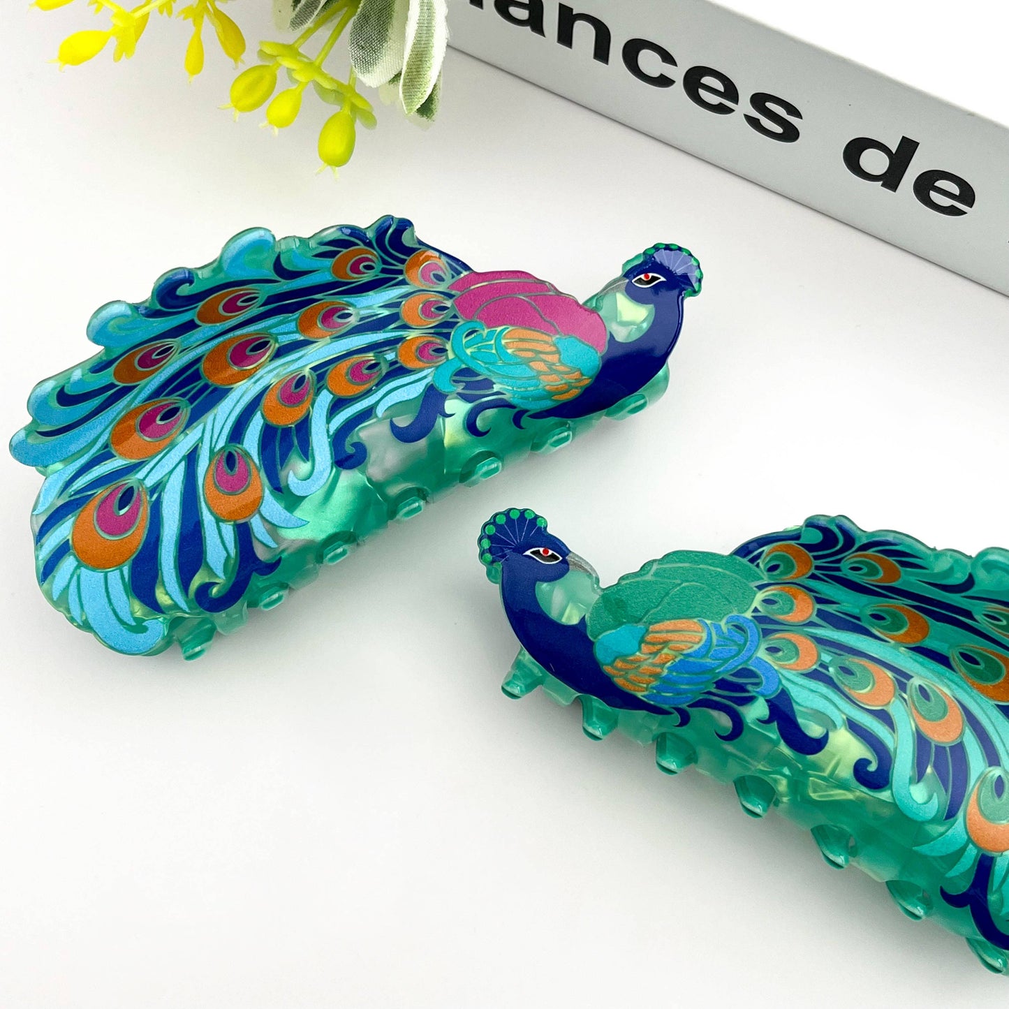 Creative Fashion Peacock Hair Claw Clip – Animal Style