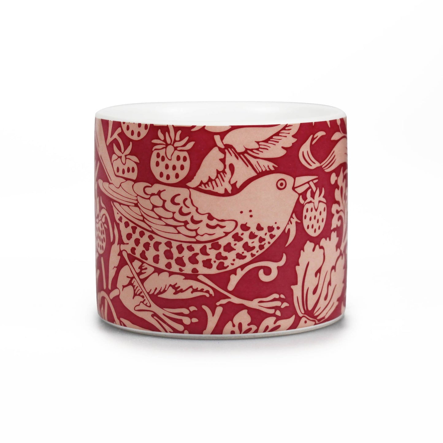 Ceramic Pot (3.9") - ACS William Morris (Raspberry)
