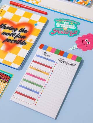 Magnetic Shopping List, Colorblock