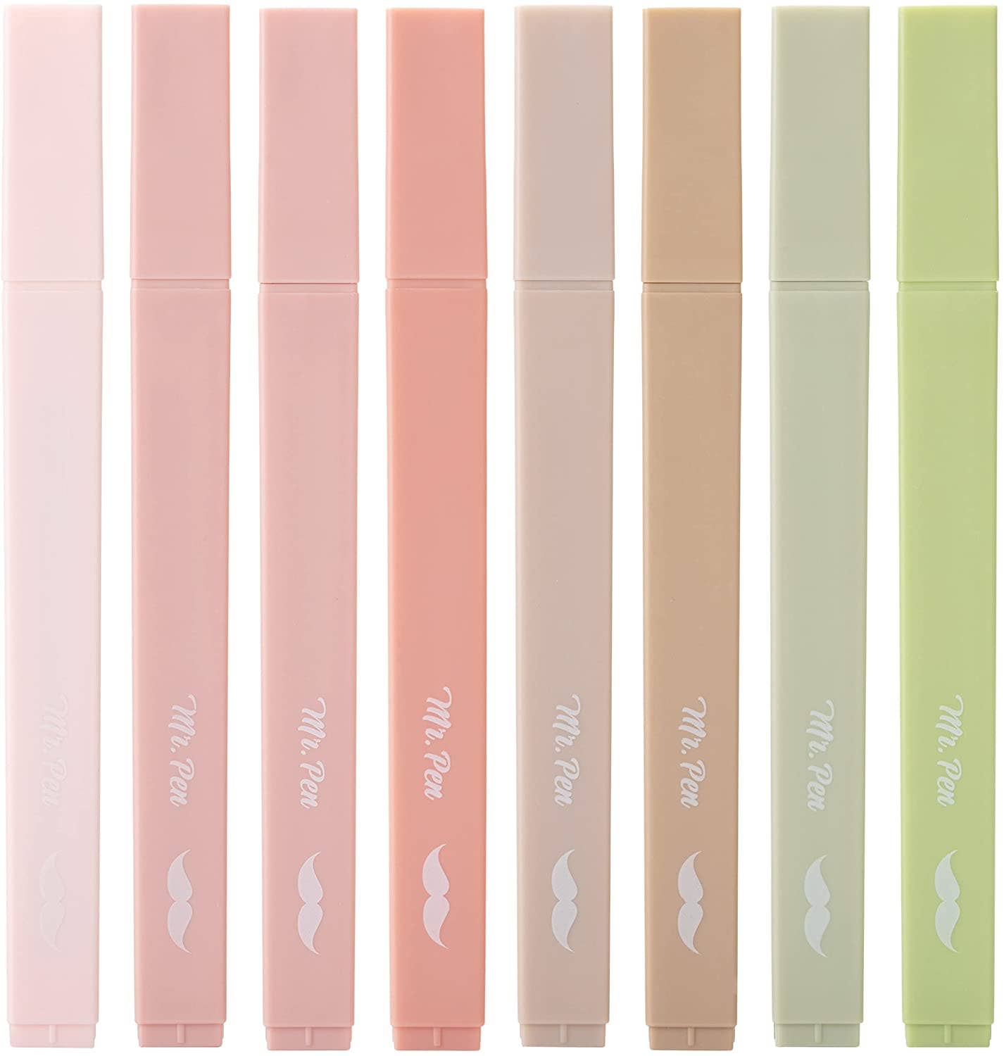 Mr. Pen- Aesthetic Highlighters, 8 pcs, Chisel Tip