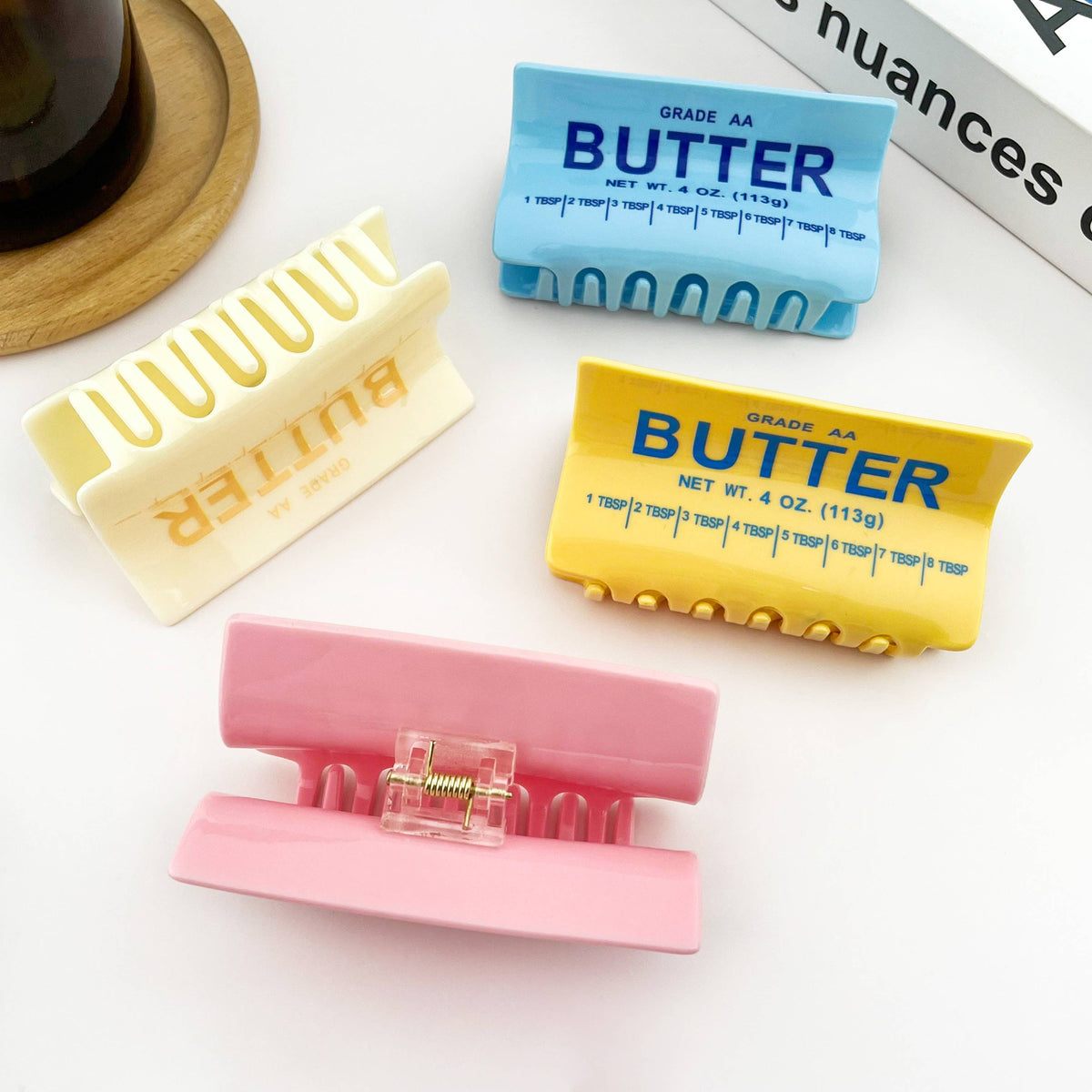 Butter Shaped Hair Claw Clip, Creative Food Hair Clip