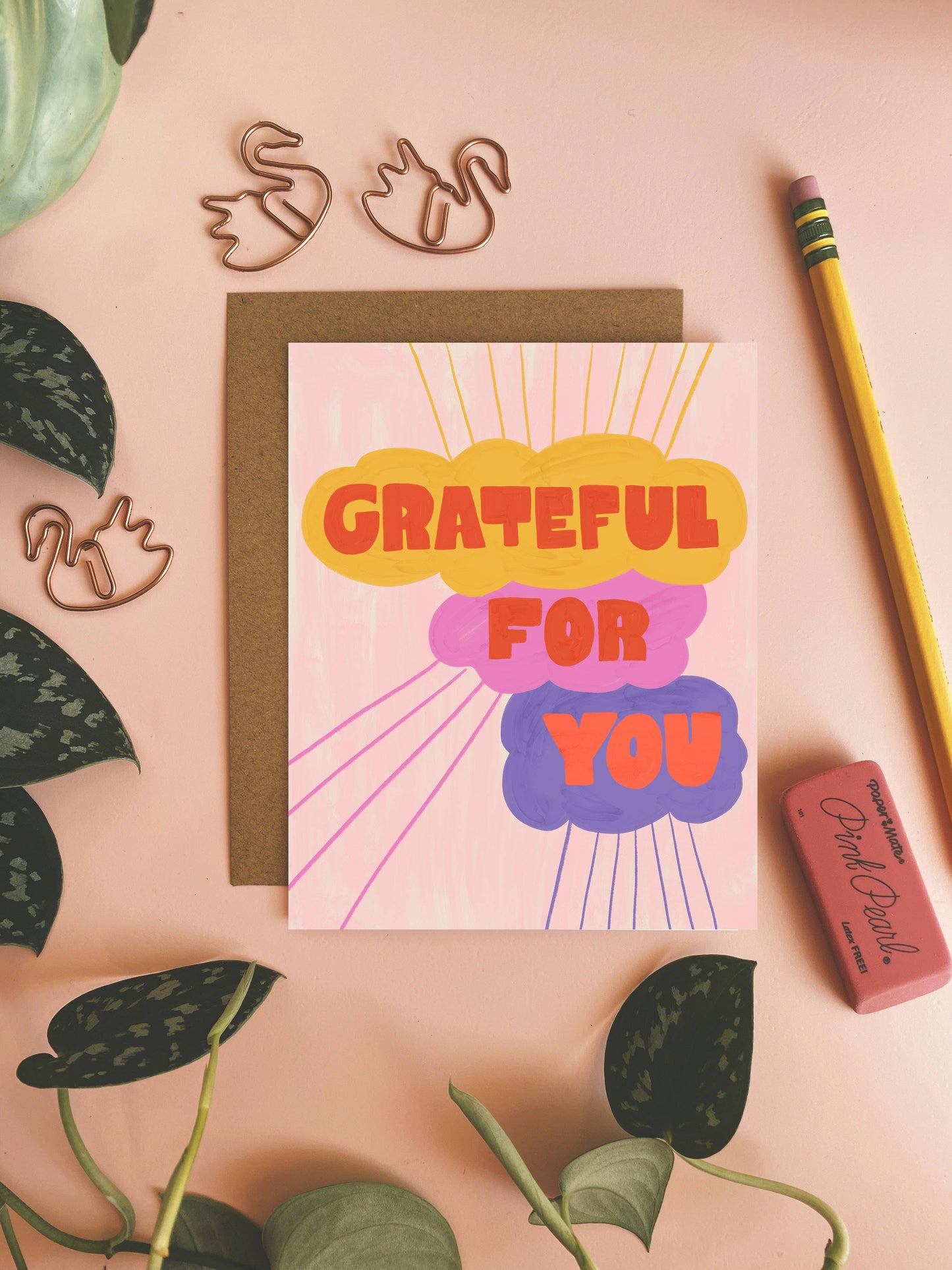 Grateful for You - Colorful Greeting Card