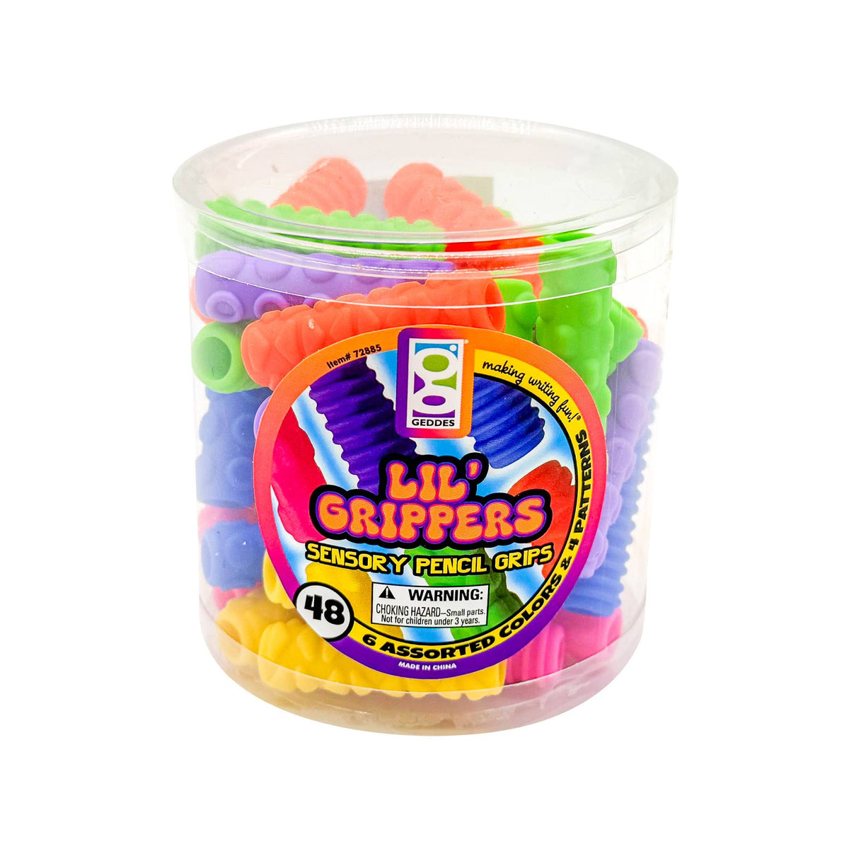 LIL GRIPPERS SENSORY PENCIL GRIPS 48/TUB