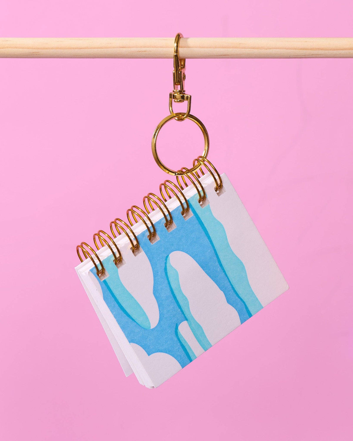 Letterpress Teenybook Mini Notebook Bag Charm—Clouds and Sky