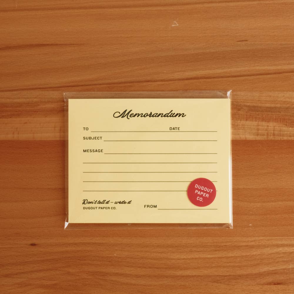 Memorandum Notepad — Yellow