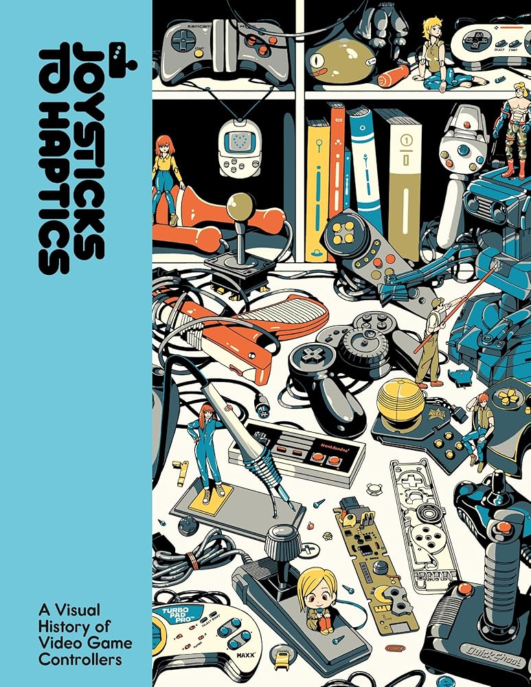 Joysticks to Haptics: A comprehensive celebration of video game controllers from indie journal publisher Lost In Cult. Perfect for gamers and cover image