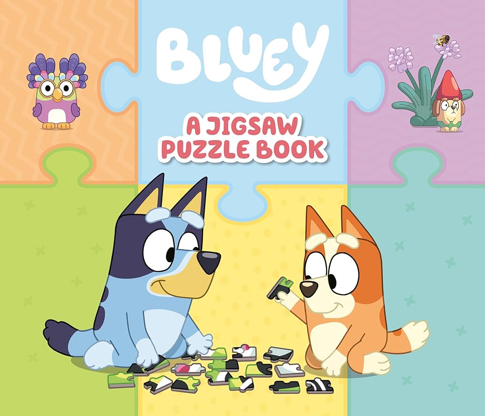 Bluey: A Jigsaw Puzzle Book: Includes 4 Double-Sided Puzzles cover image