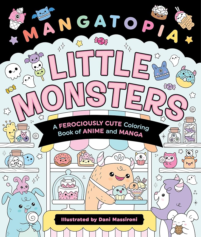 Mangatopia: Little Monsters: A Ferociously Cute Coloring Book of Anime and Manga cover image