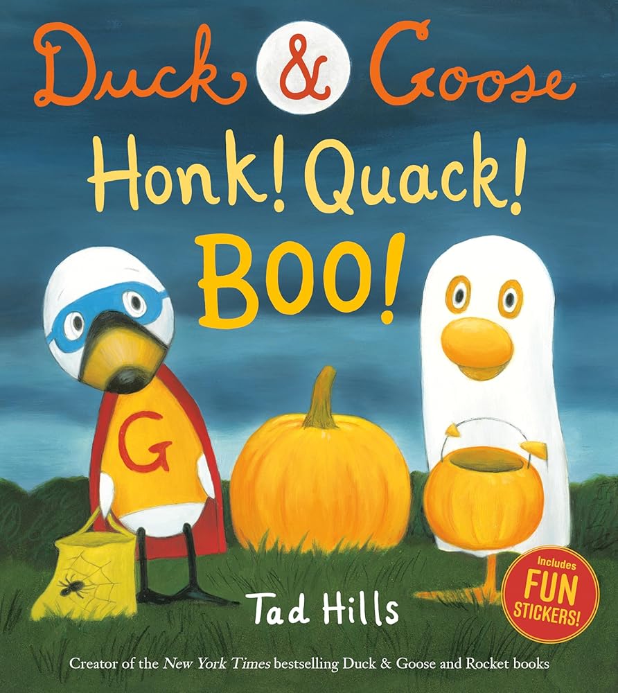 Duck & Goose, Honk! Quack! Boo!: A Halloween Story with Fun Stickers cover image