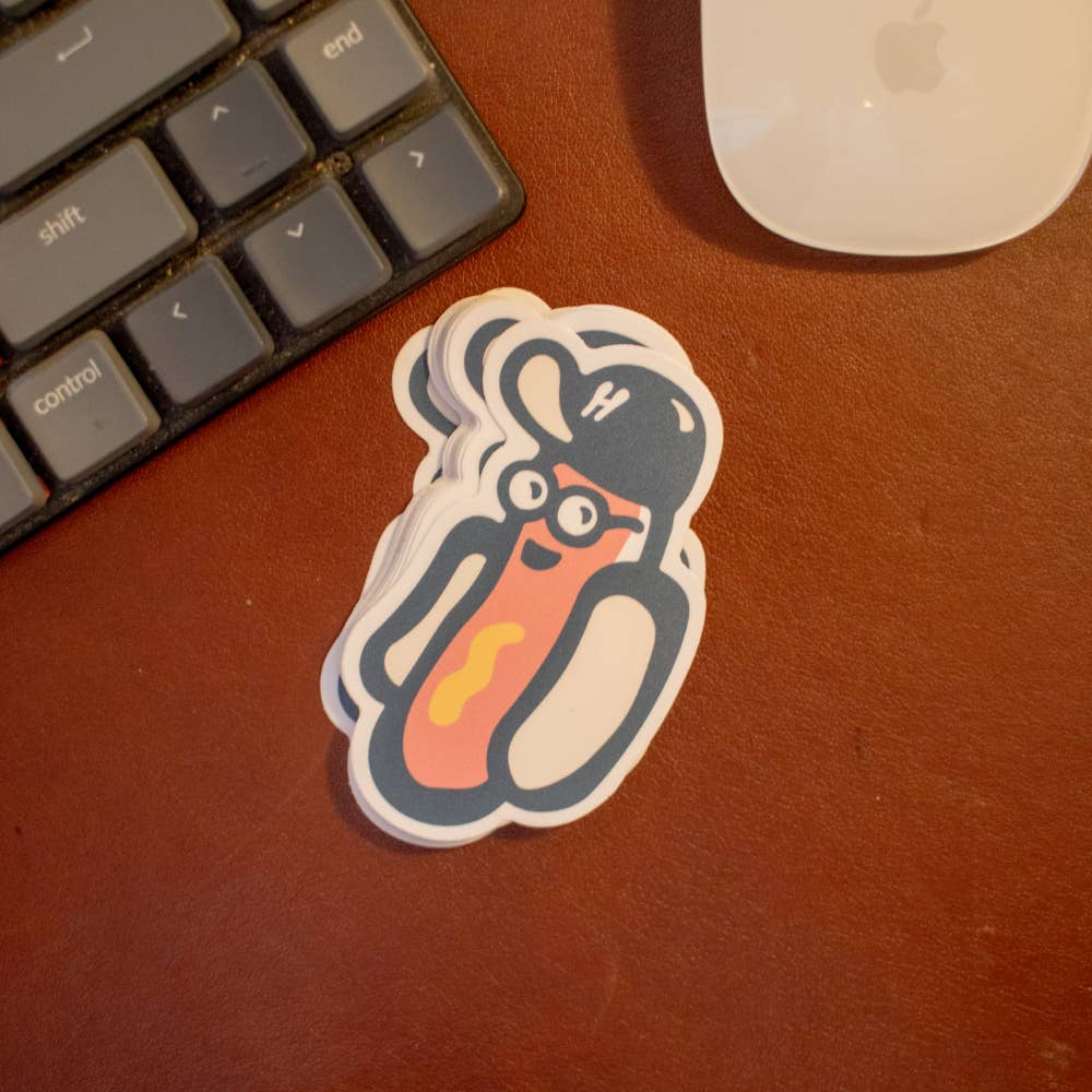 Hot Dog Mascot Sticker