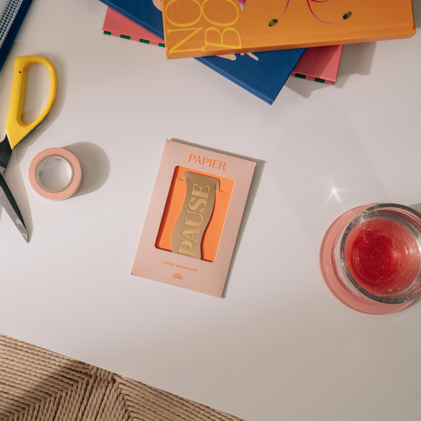 Brass Bookmark - Pause