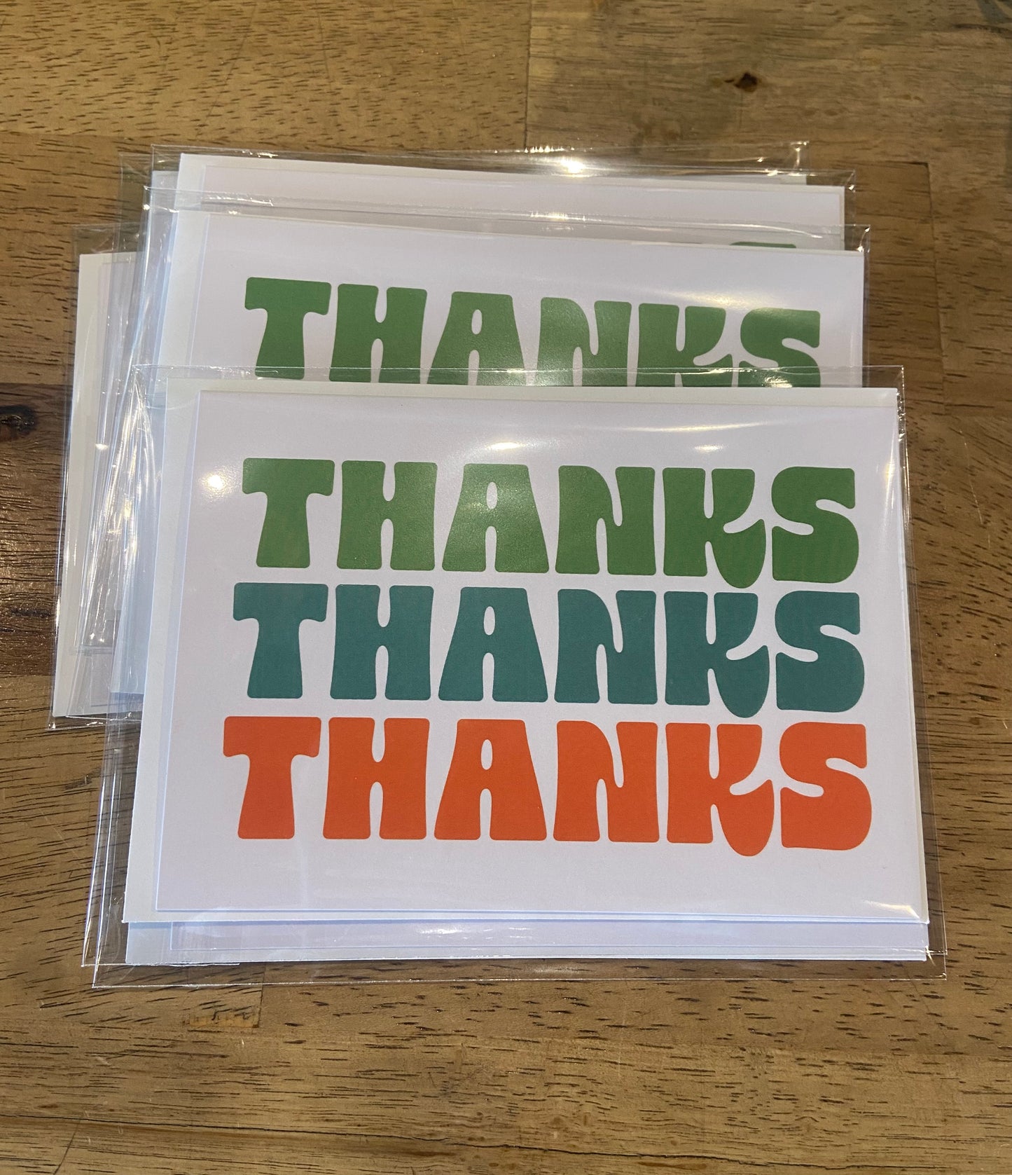 Triple Thanks Greeting Card