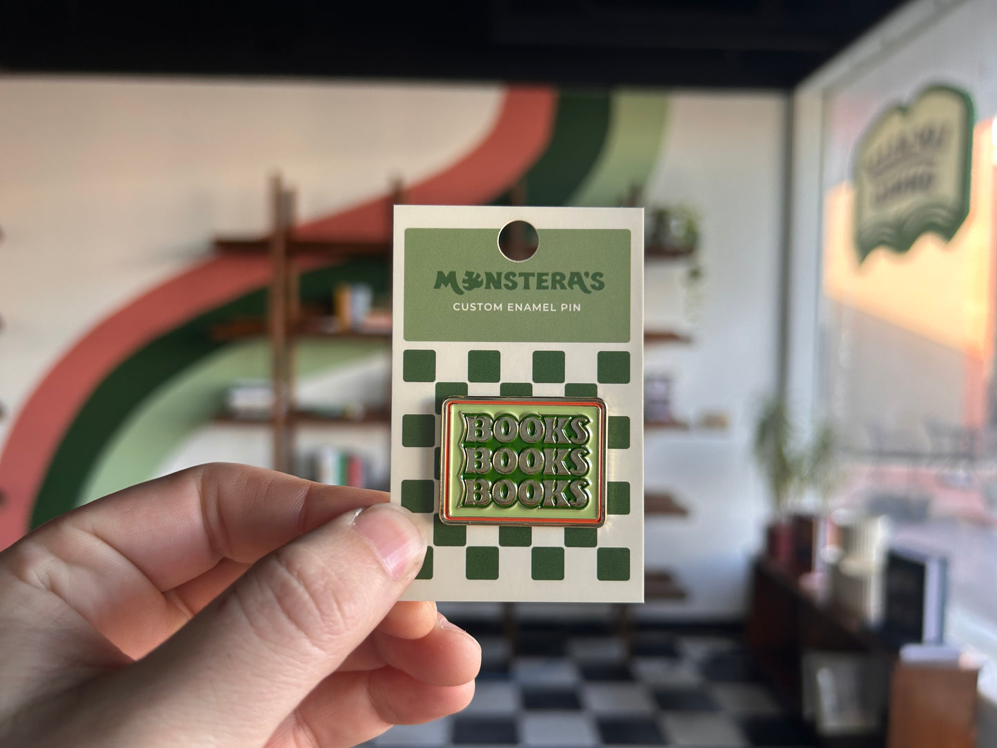 Books, Books, Books Enamel Pin