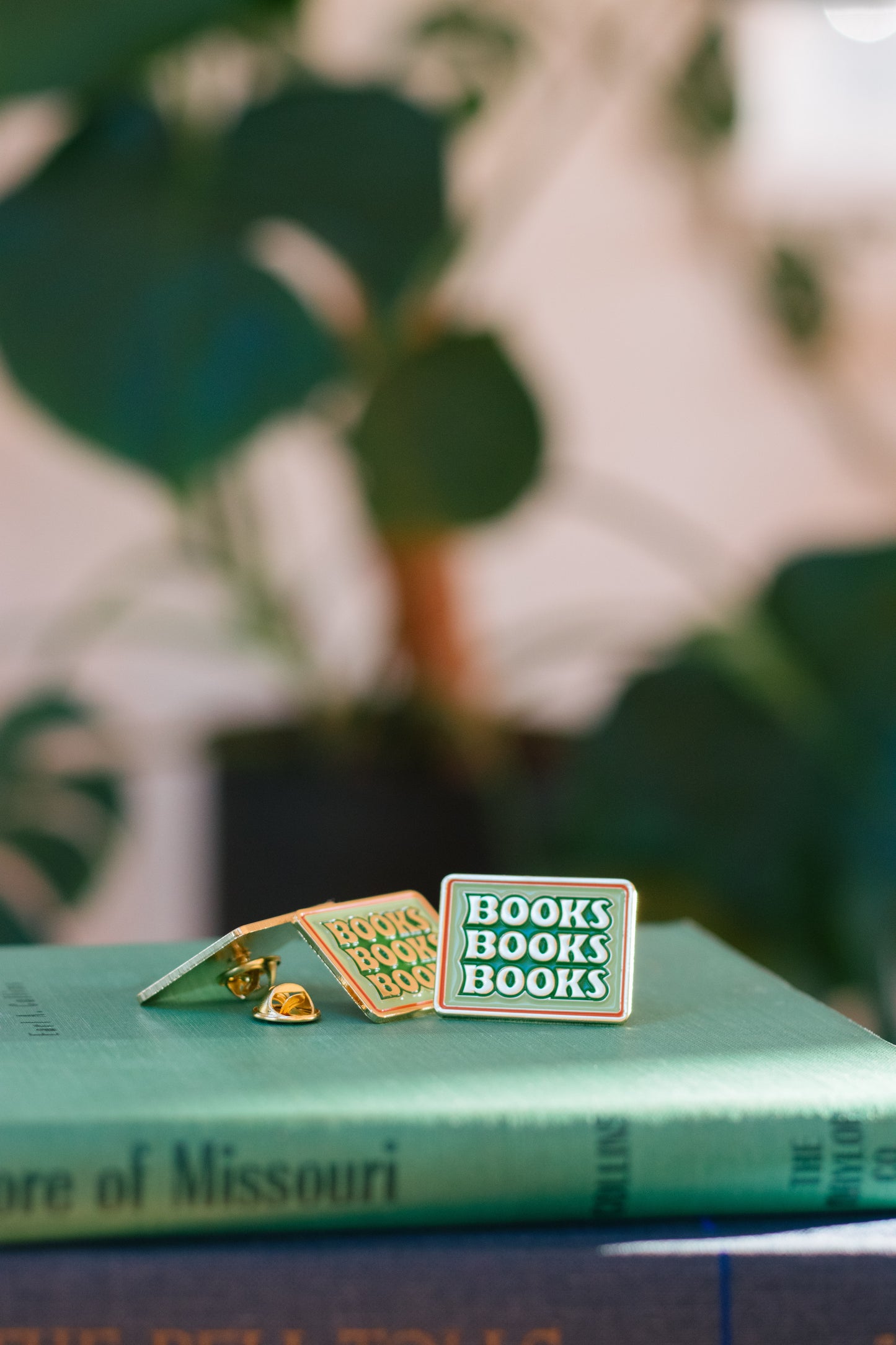 Books, Books, Books Enamel Pin
