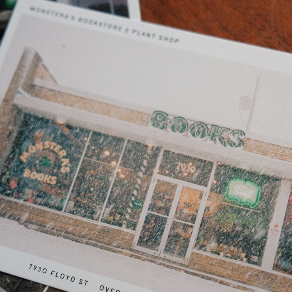 Postcard - Snowy Bookstore
