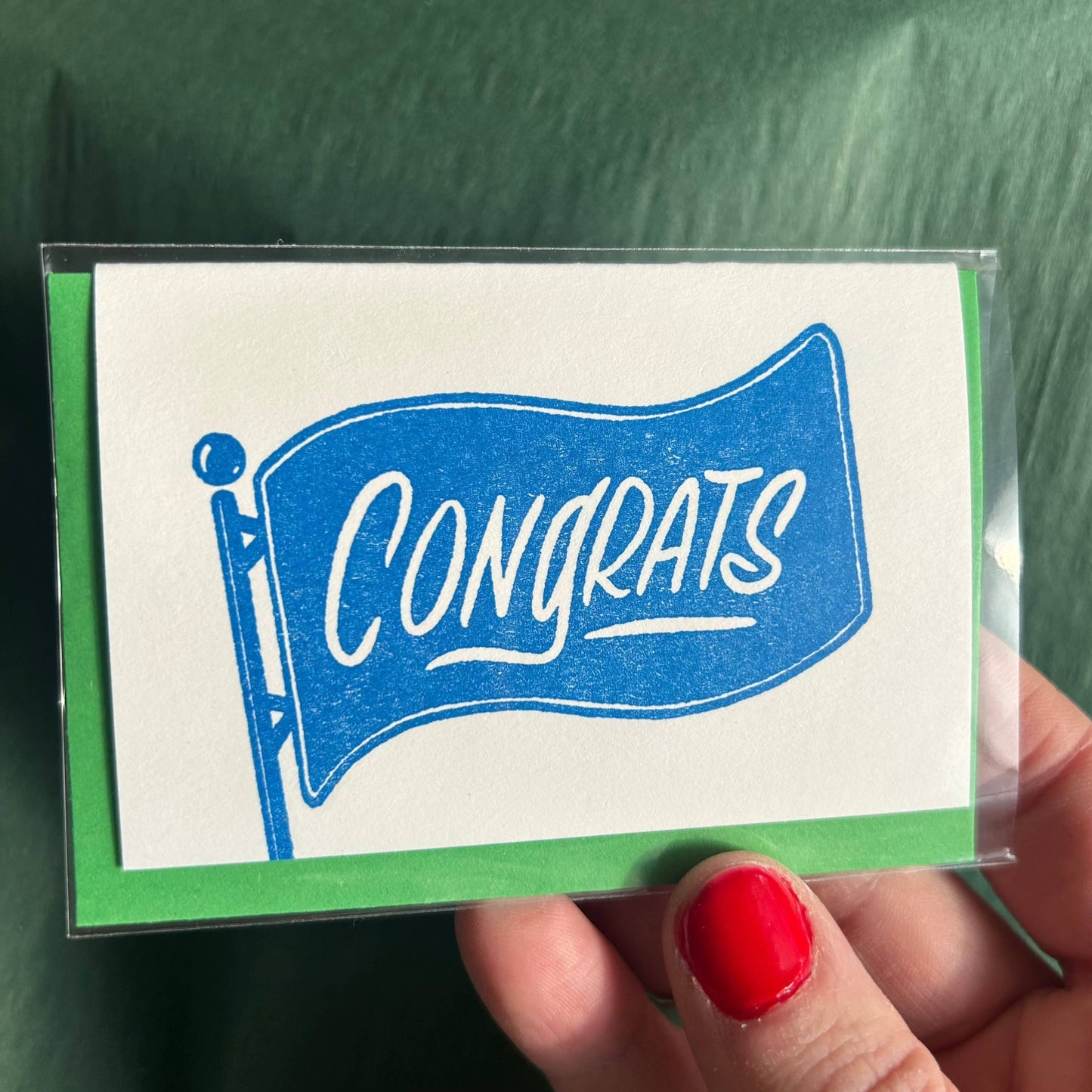 Congrats Flag Mini Card