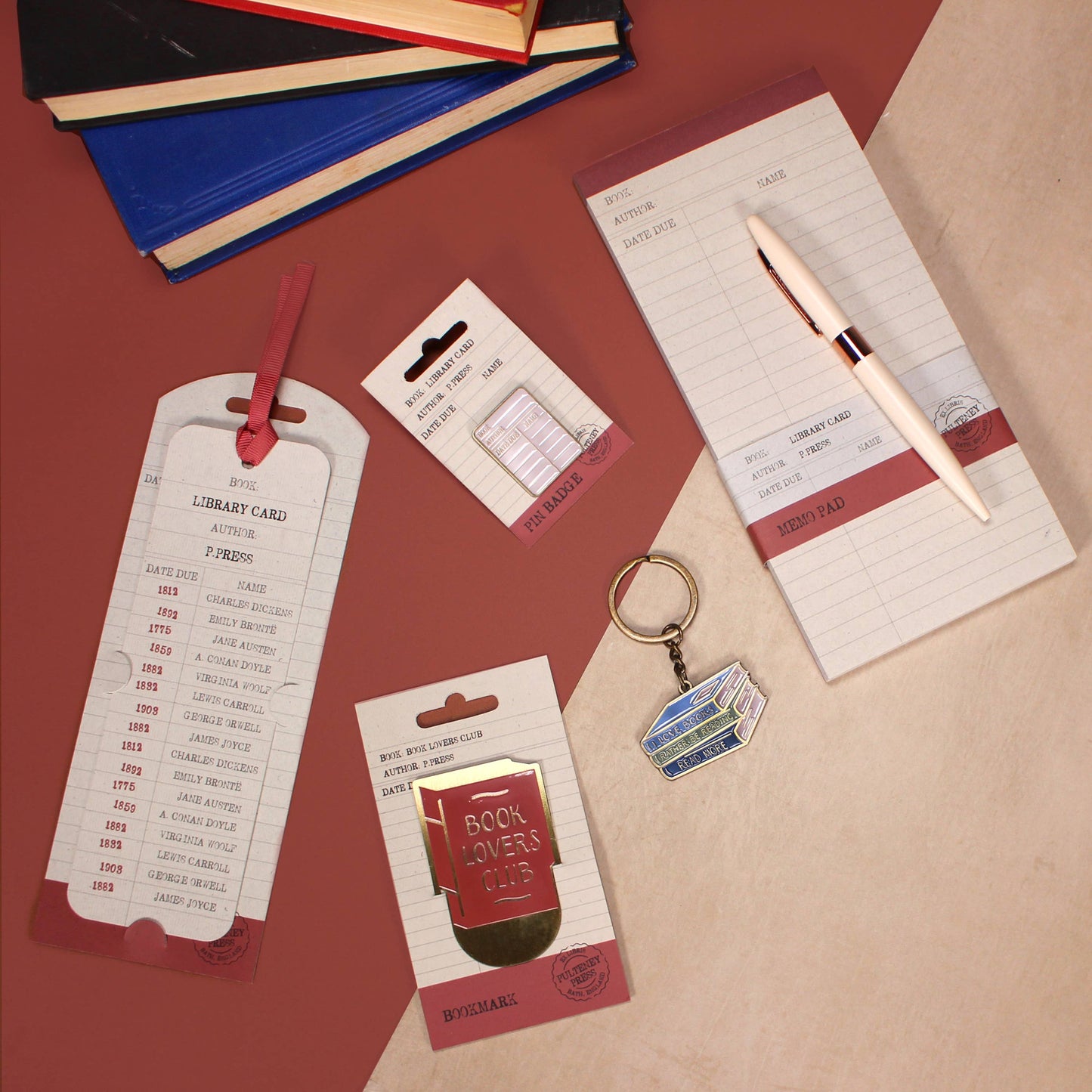Metal Bookmark Library Card Literary