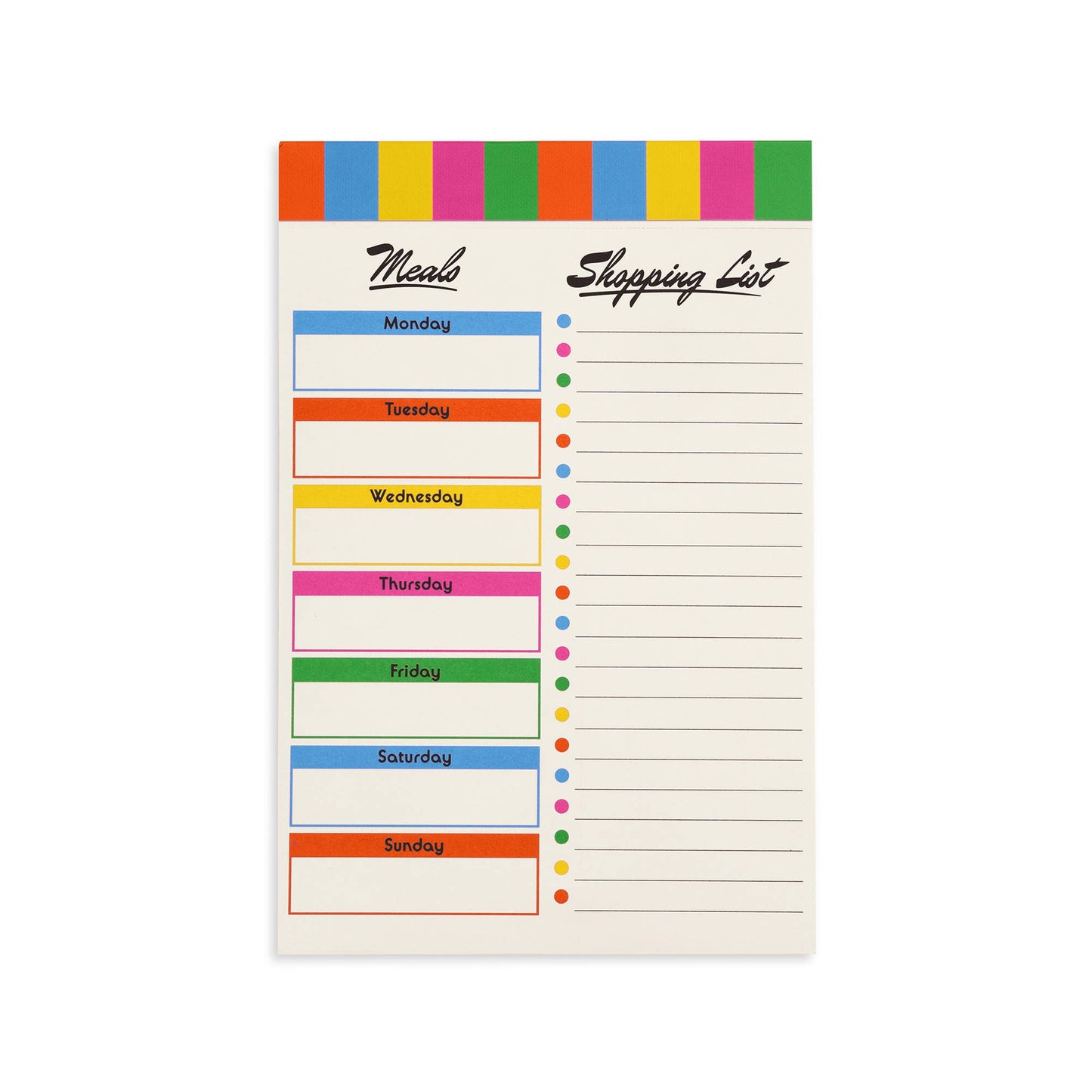 Magnetic Shopping List, Colorblock