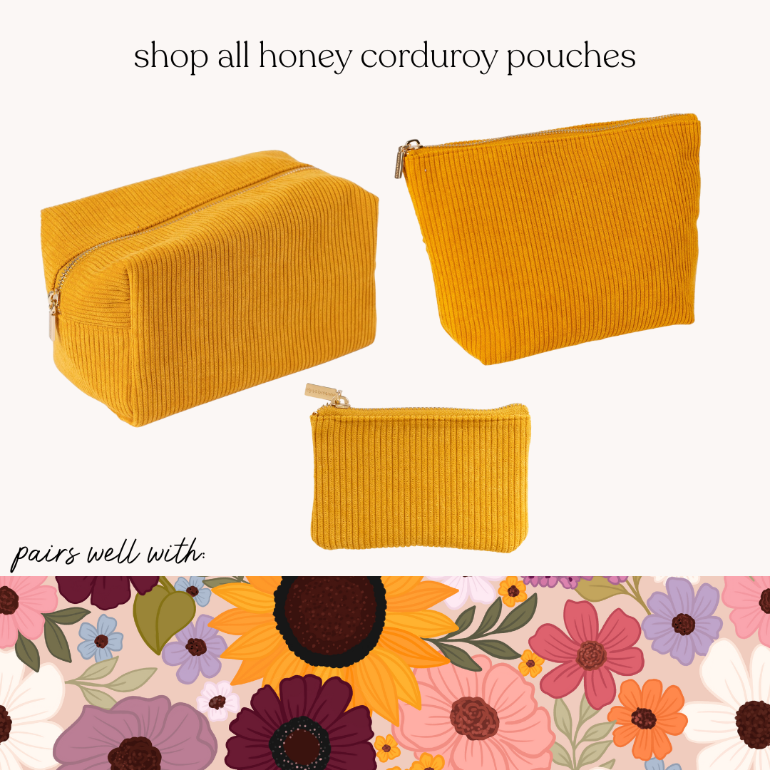 Honey Corduroy Coin Pouch