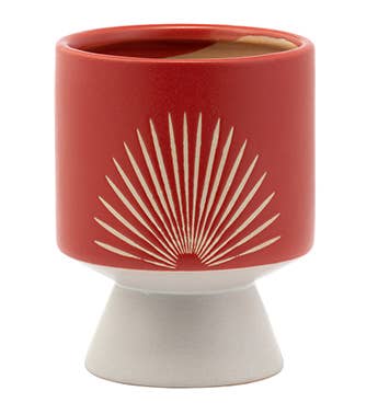 Planter, Orange with Leaf Item # 22434 Special