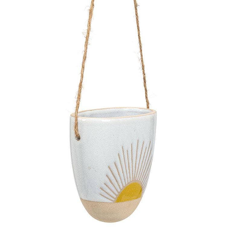 Hanging Planter w/Sun-5"H