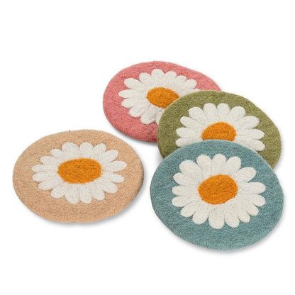 Set of 4 Daisy Coasters-4"D