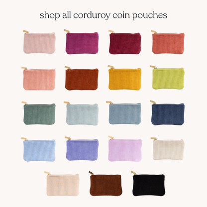 Honey Corduroy Coin Pouch