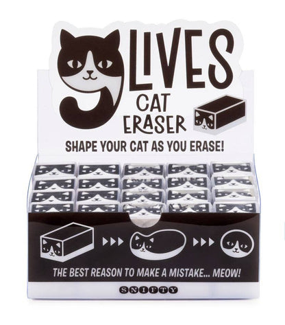 9 LIVES CAT ERASER DISPLAY OF 20