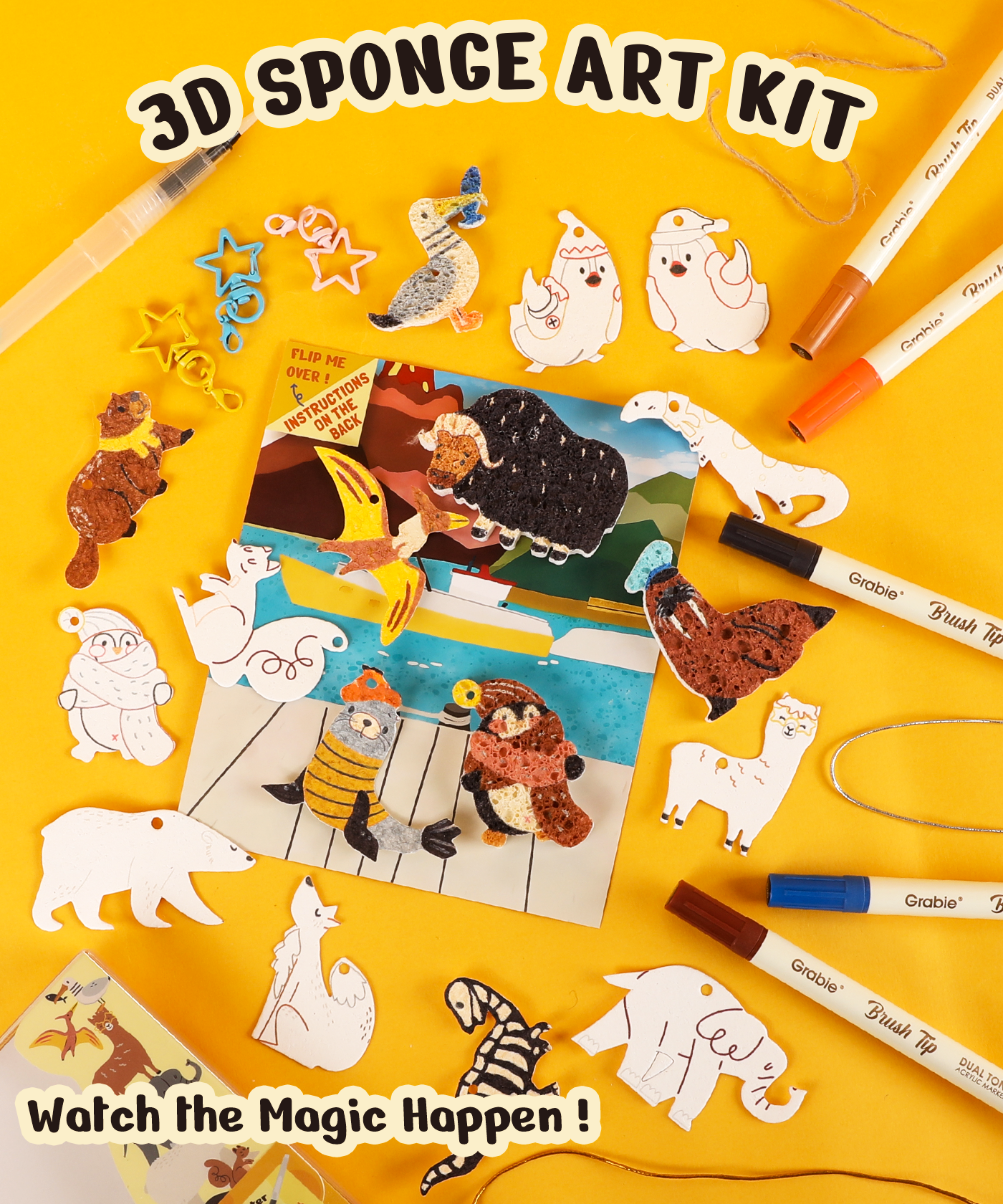 “Drop to Puff” 3D Sponge Art Kit