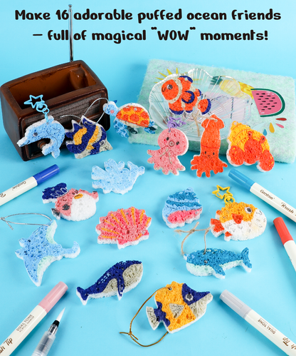 “Drop to Puff” 3D Sponge Art Kit