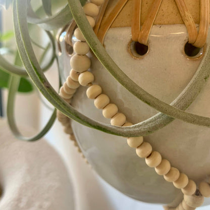 Wood Bead Plant Hanger