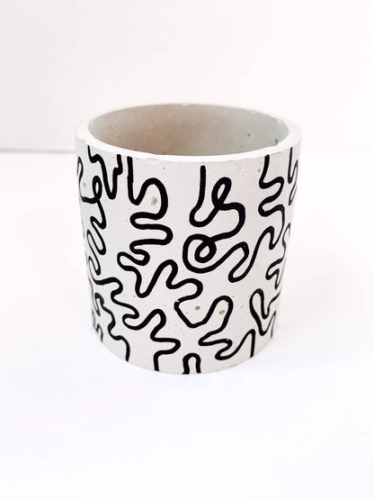 Squiggle Painted Planter