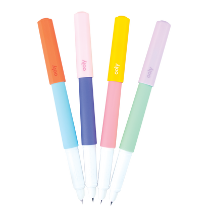 Fab Fountain Pens - Black Ink - Set of 4