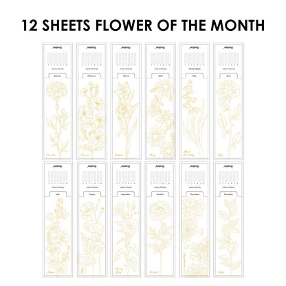 12 Sheets 140LB Watercolor Coloring Bookmarks