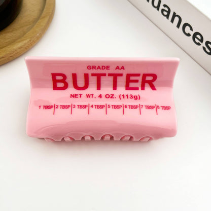 Butter Shaped Hair Claw Clip, Creative Food Hair Clip