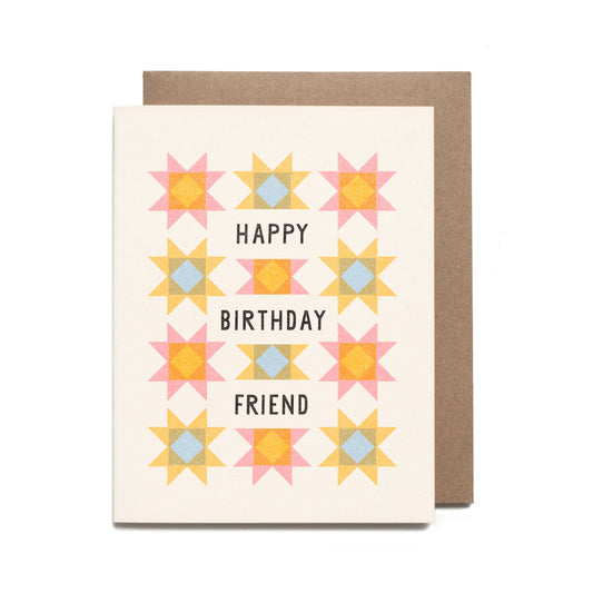 Birthday Friend Quilt Card
