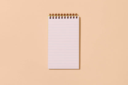Modern Floral Letterpress Small Spiral Notebook — Aster