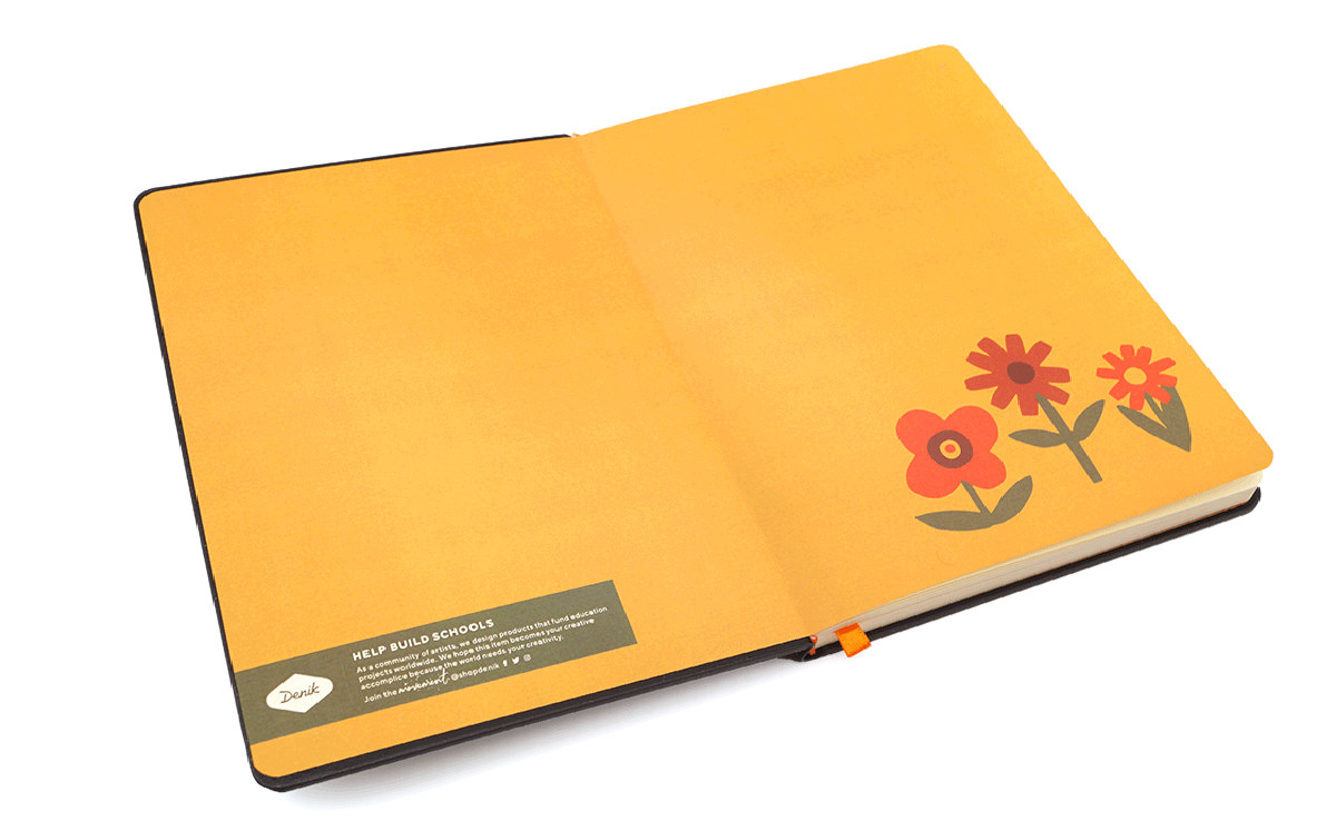 Chunky Flowers Embroidered Journal Notebook AHBC1471L