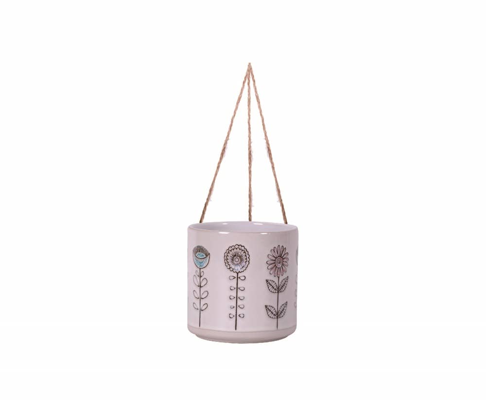 5.25" Hanging Bobby Garden Flower Pot