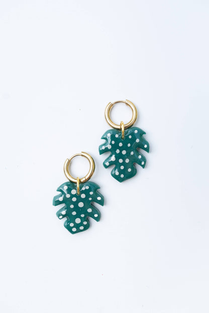 Monstera Leaf Earrings