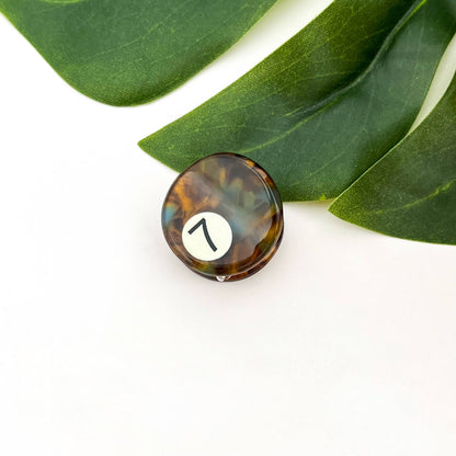 Mini Billiard Ball Acetate Claw Clip, Colorful Hair Clip