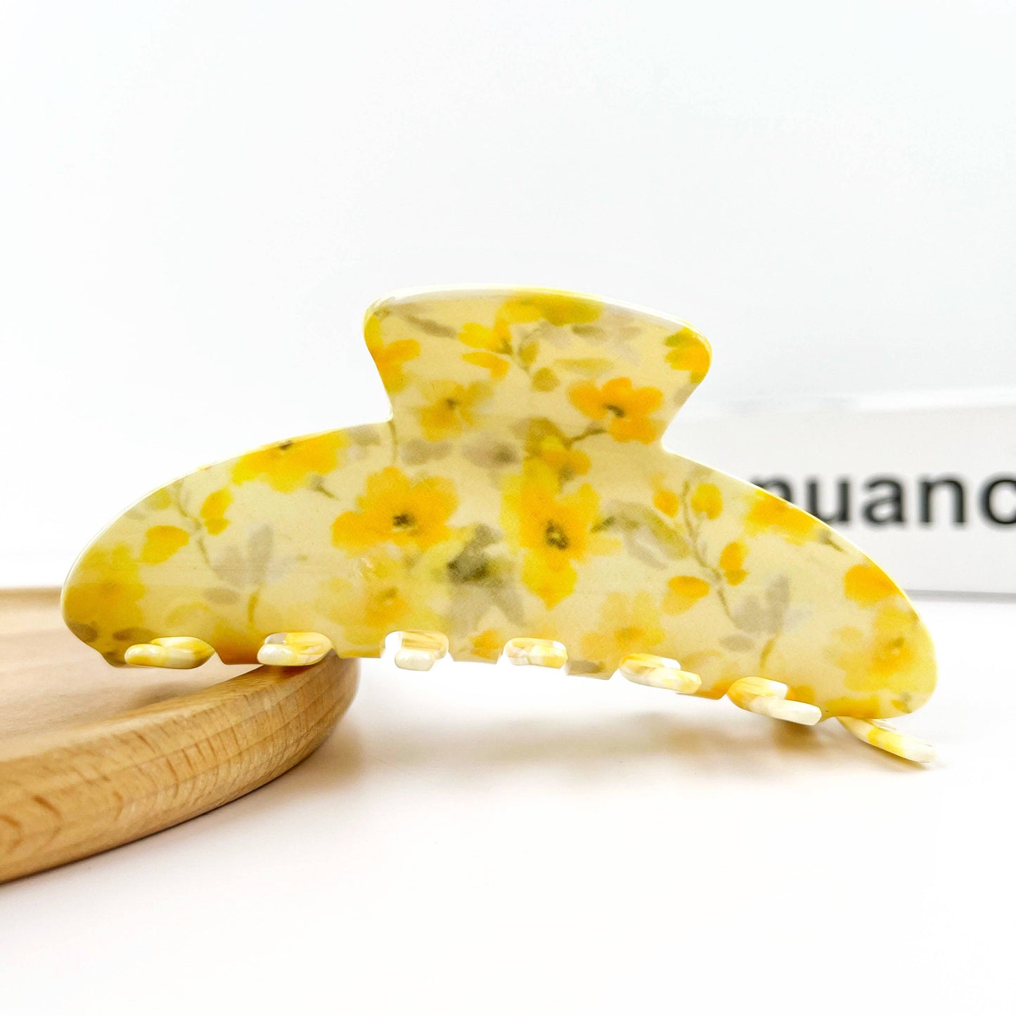 Floral Hair Claw Clip, Oil Painting Hair Clip