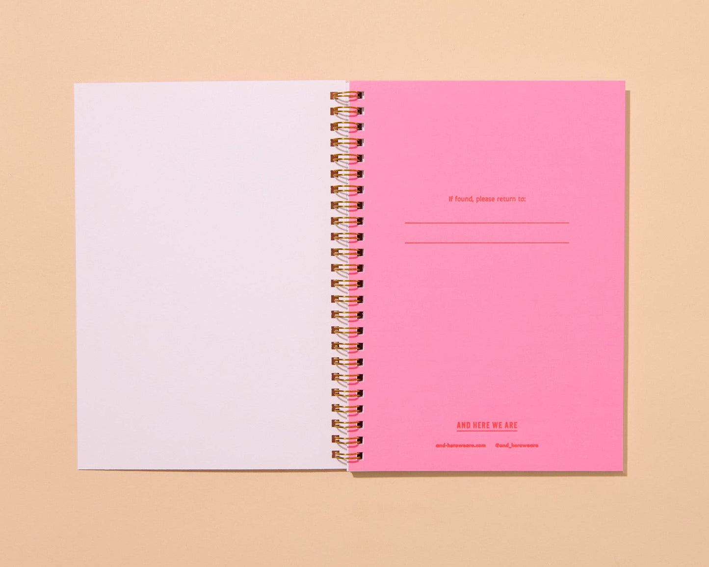 Modern Floral Letterpress A5 Spiral Notebook — Blume Quilt