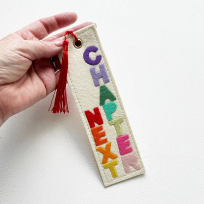 Next Chapter Felt Bookmark Rainbow