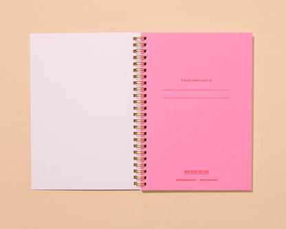 Modern Trendy Letterpress A5 Spiral Notebook — Sardine Fish