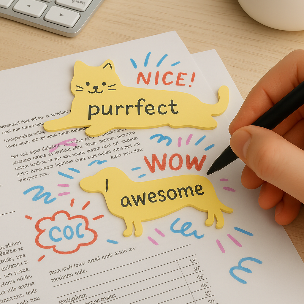 Cat Sticky Notes - Cute stationery for animal lovers