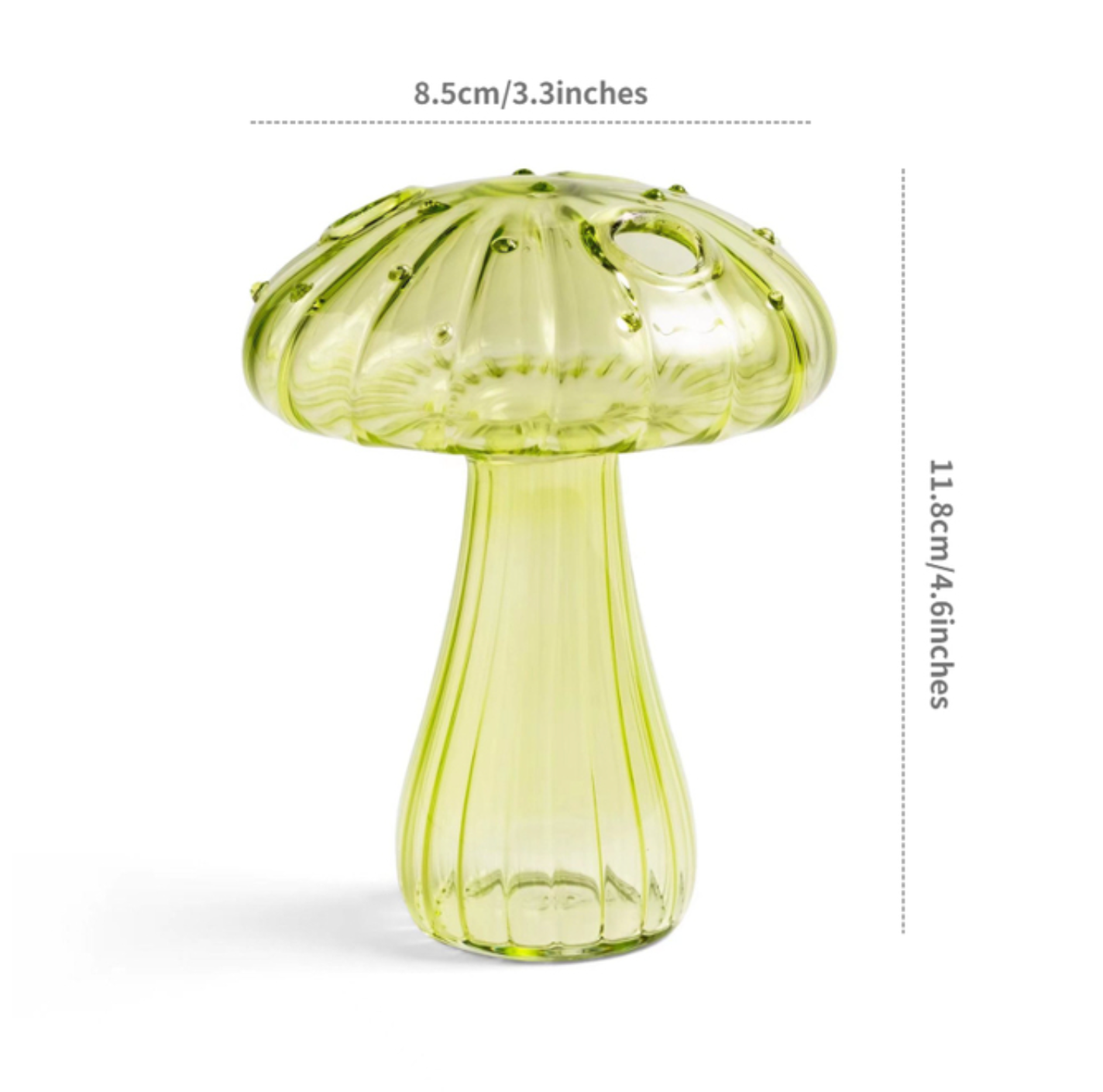 Glass Mushroom Bud Vase