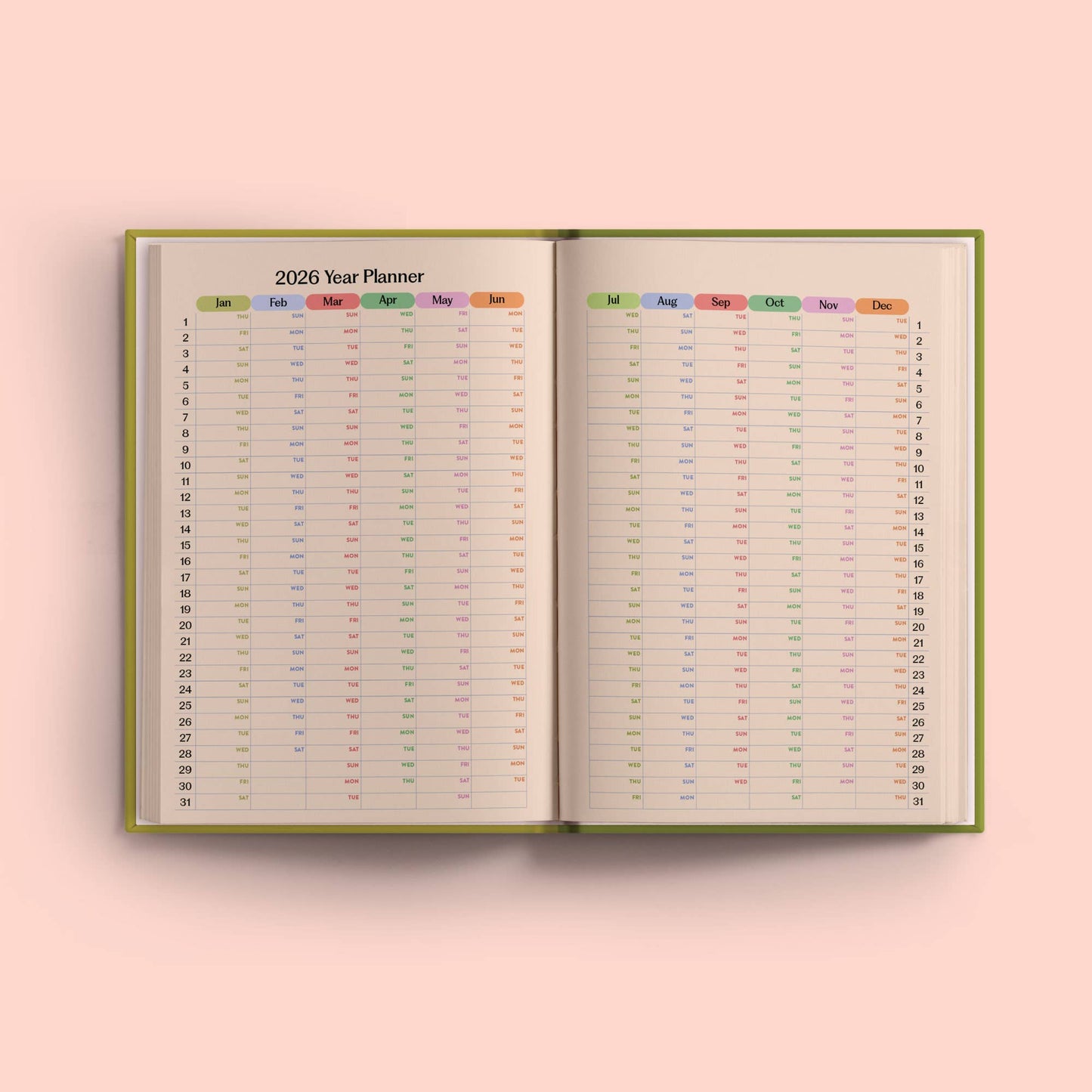 2026 Weekly Planner | Diary Agenda A5 | Sunbeam